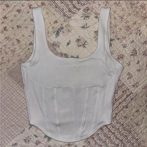 Victoria's Secret Pink White Corset Top